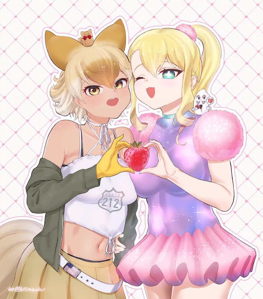coyote and milky queen (kemono friends and 2 more) drawn by beleven