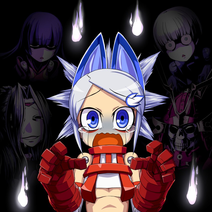 fubuki, ianeira, renge, kohiru, and benio (busou shinki) drawn by azuma_doguu