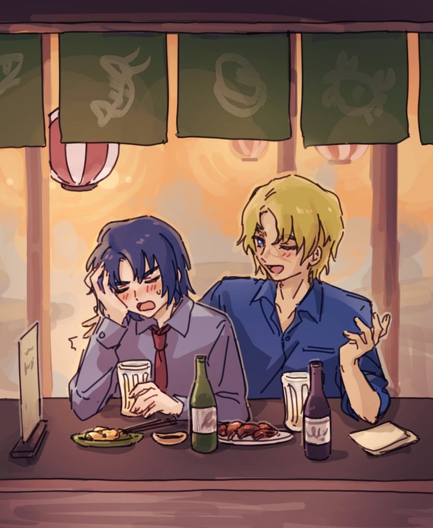 athrun zala and mu la flaga (gundam and 3 more) drawn by shiro_kunugi