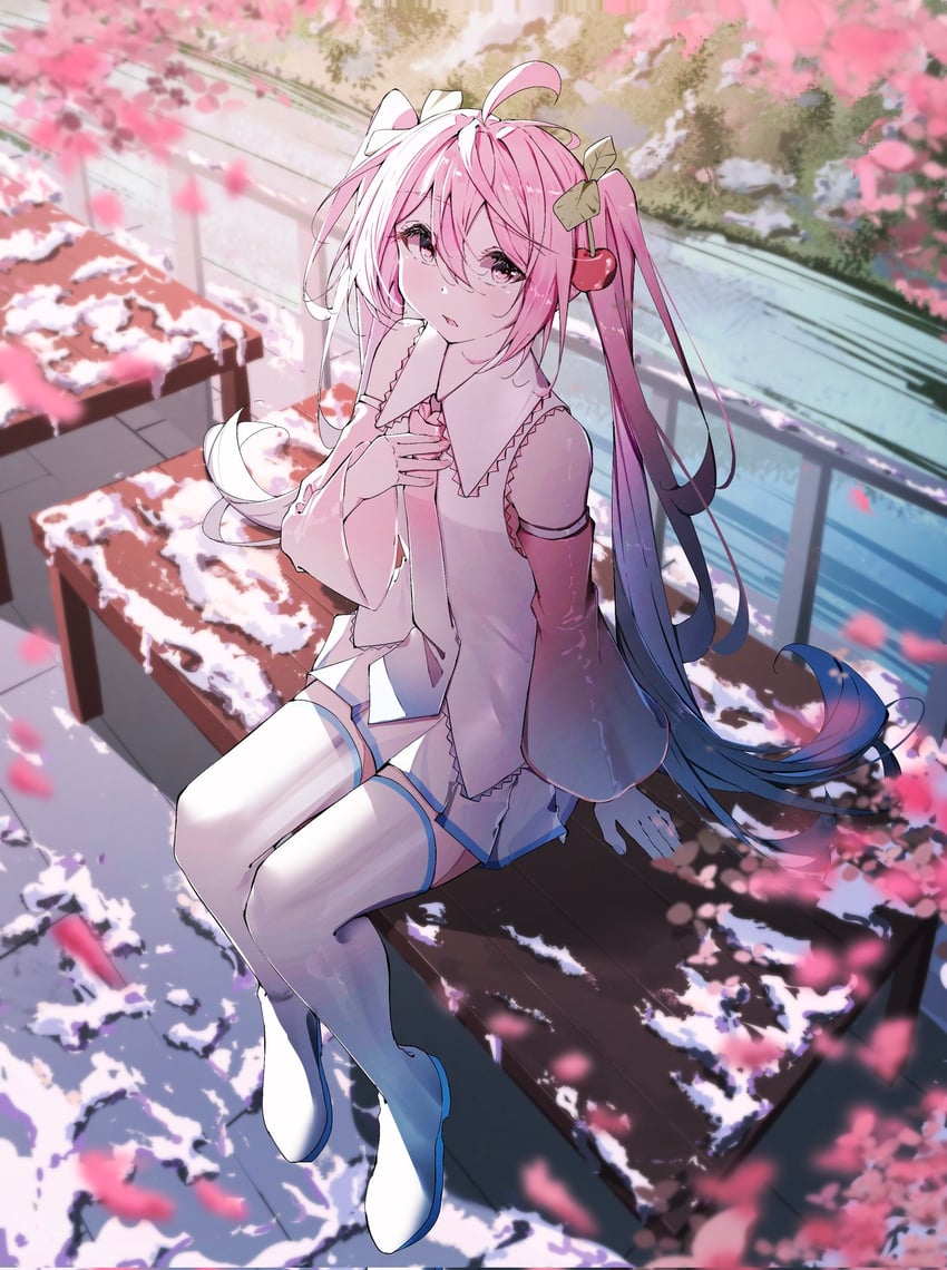 hatsune miku, yuki miku, and sakura miku (vocaloid) drawn by masii1120