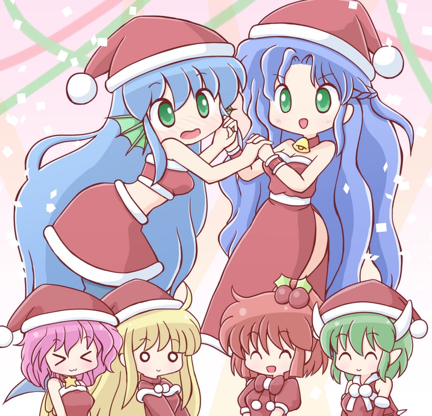 arle nadja, draco centauros, witch, rulue, harpy, and 1 more (puyopuyo) drawn by ma-bonasu