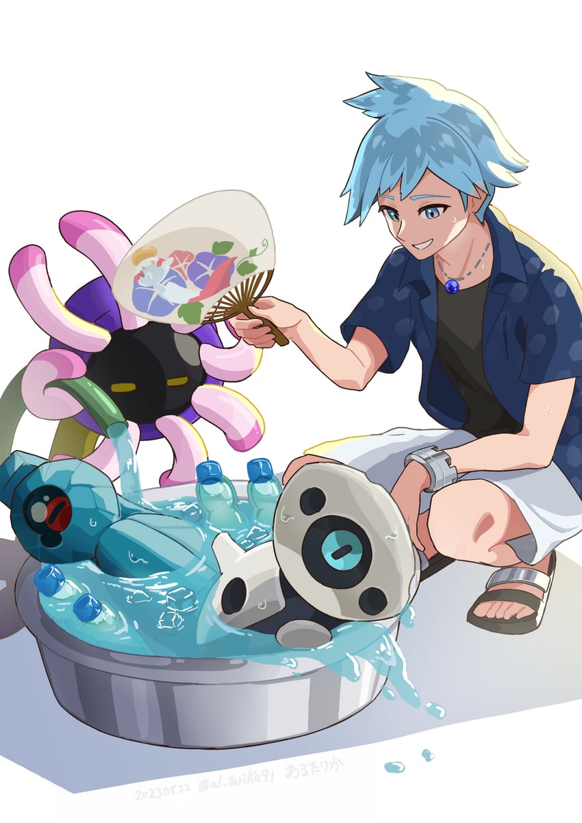 steven stone, beldum, aron, and lileep (pokemon and 1 more) drawn by arutarika_(ri_kaoekaki)