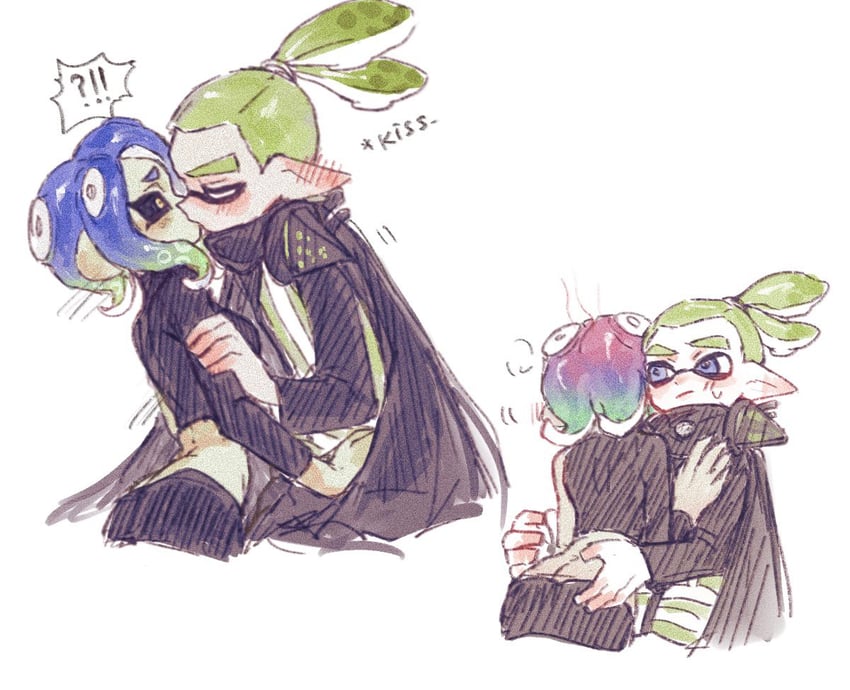 inkling player character, octoling player character, octoling girl, inkling boy, agent 8, and 1 more (splatoon and 2 more) drawn by gucandiyi52092
