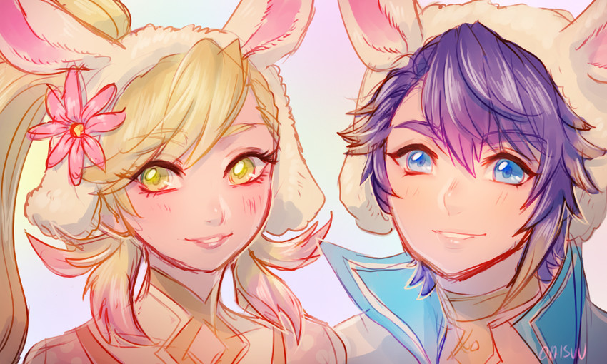 sharena and alfonse (fire emblem and 1 more) drawn by onisuu