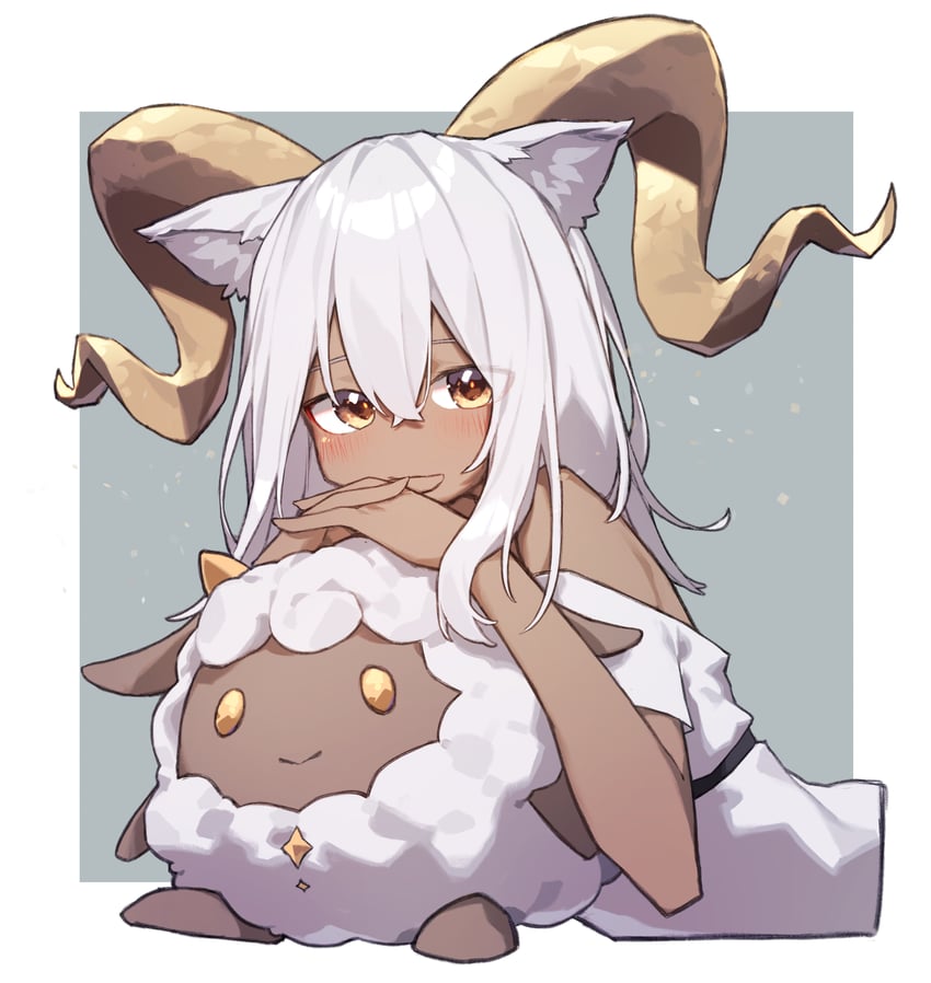 beeswax and lamball (arknights and 1 more) drawn by beudelb