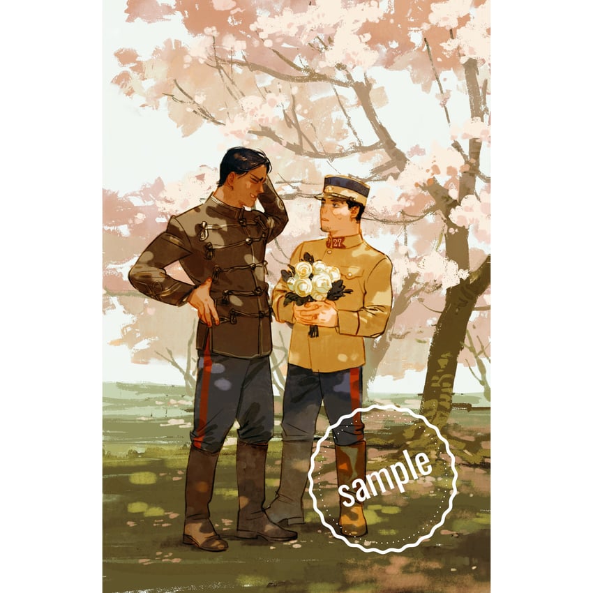 tsukishima hajime and koito otonoshin (golden kamuy) drawn by chengongzi123