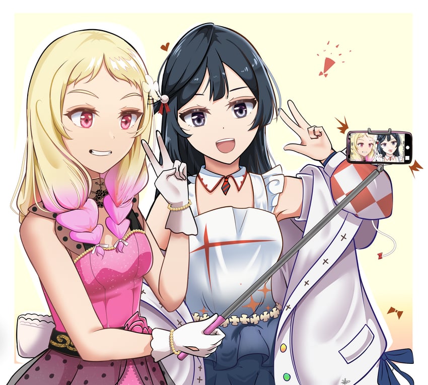 yuki setsuna and onitsuka natsumi (love live! and 2 more) drawn by whin