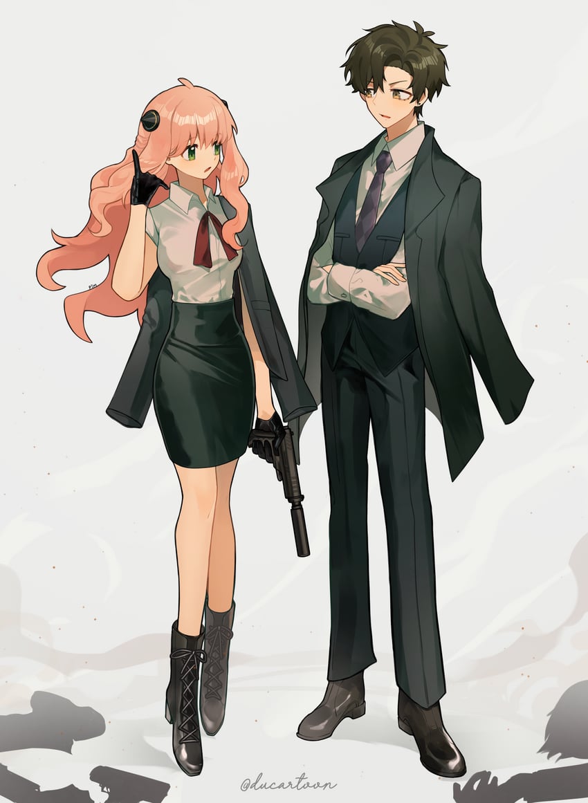 anya and damian desmond (spy x family) drawn by ducartoon