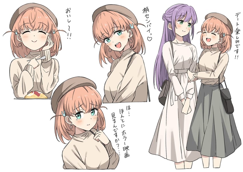 hinoshita kaho and otomune kozue (love live! and 1 more) drawn by bien_(djpwjd1)