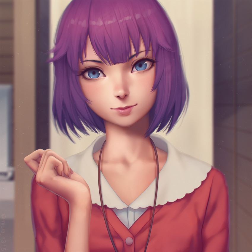 senjougahara hitagi (monogatari and 1 more) drawn by miura-n315