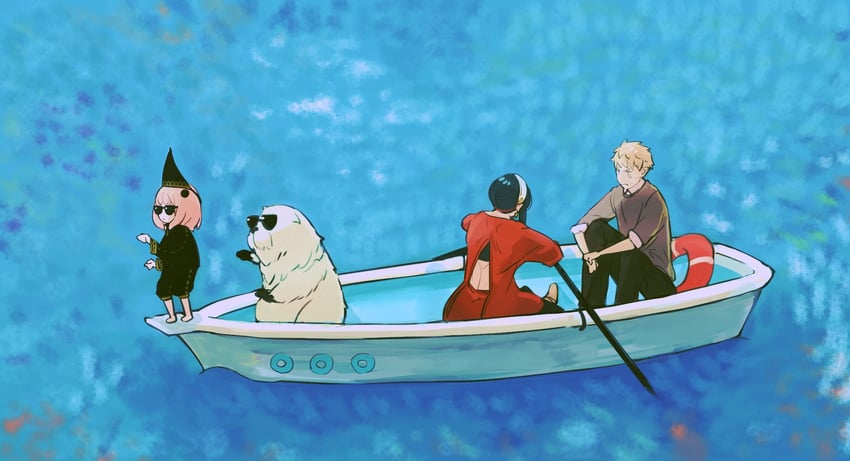 yor briar, anya, twilight, and bond (spy x family) drawn by higemu