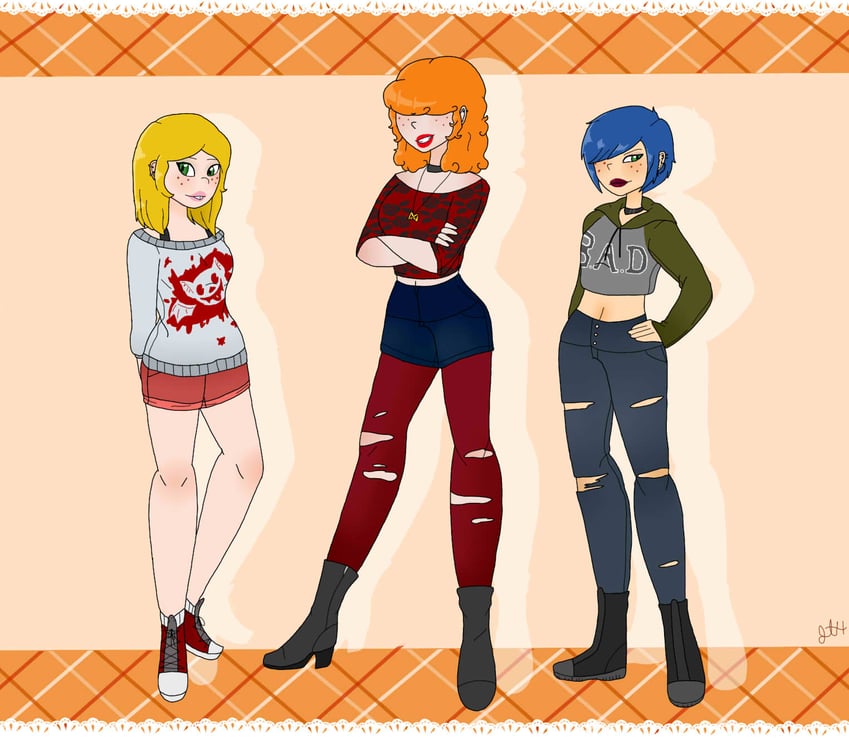 marie kanker, may kanker, and lee kanker (ed edd n eddy) drawn by lemonsandorchids33