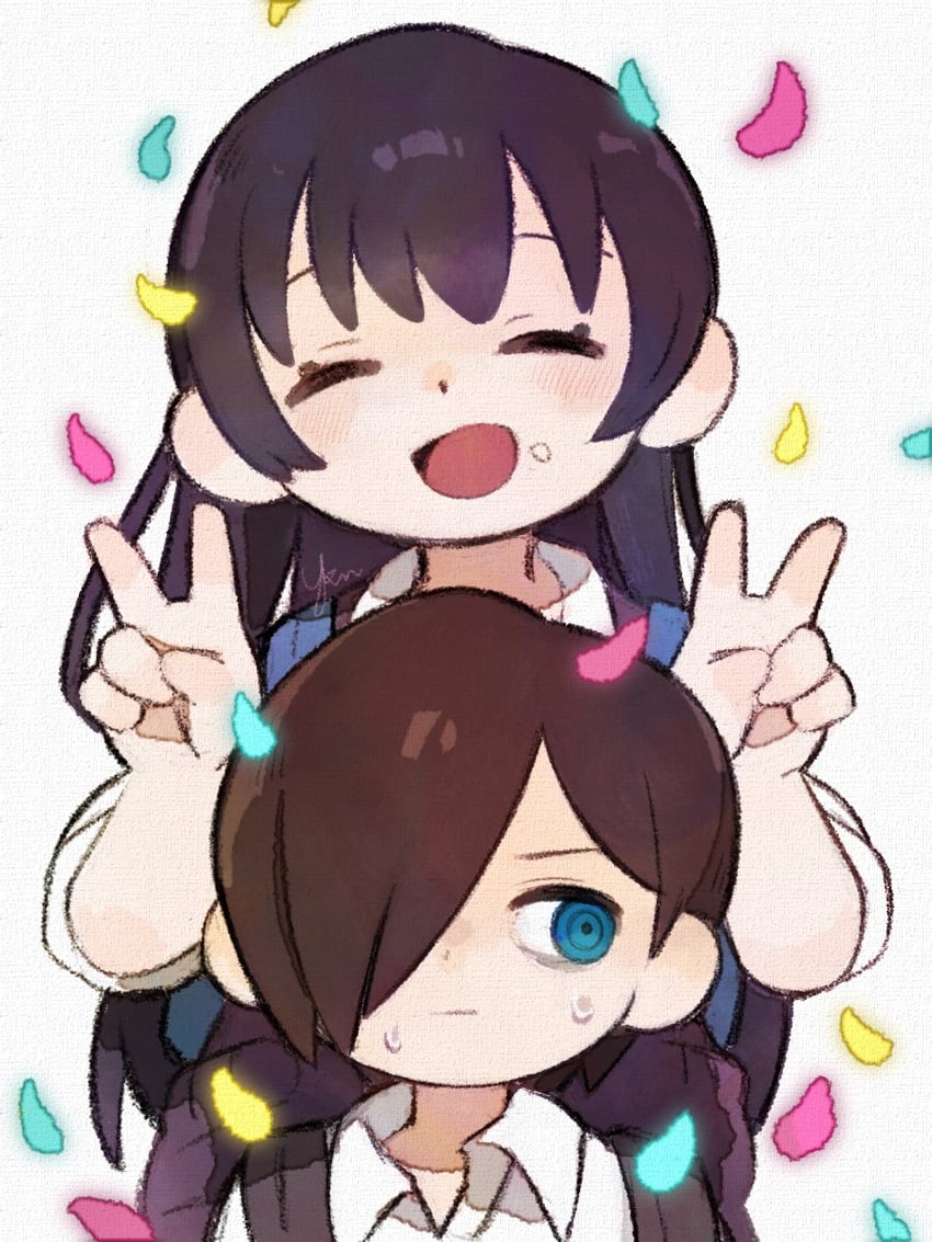 yamada anna and ichikawa kyoutarou (boku no kokoro no yabai yatsu) drawn by yknsugar