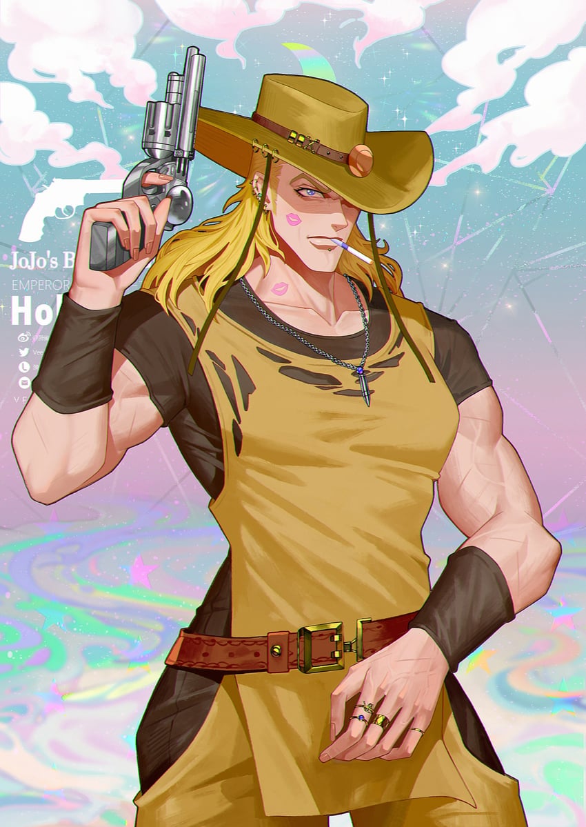 hol horse and emperor (jojo no kimyou na bouken and 1 more) drawn by veela
