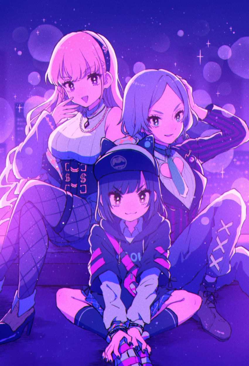 kurogane tama, shirokane aki, and haijima ginka (denonbu) drawn by maumauma_mau