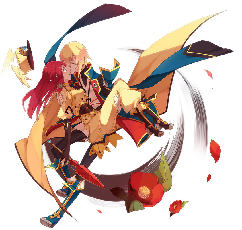 jin kisaragi and tsubaki yayoi (blazblue) drawn by shiki_(shikki46)