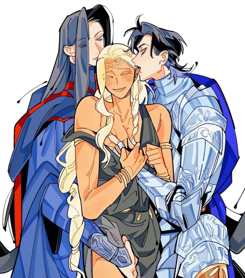 queen marika the eternal, rennala queen of the full moon, and rellana twin moon knight (elden ring and 1 more) drawn by drenched-in-sunlight