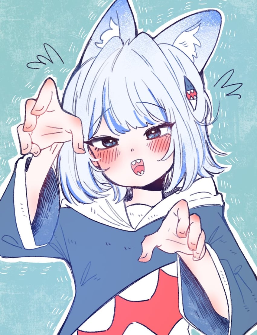 gawr gura (hololive and 1 more) drawn by 04minn