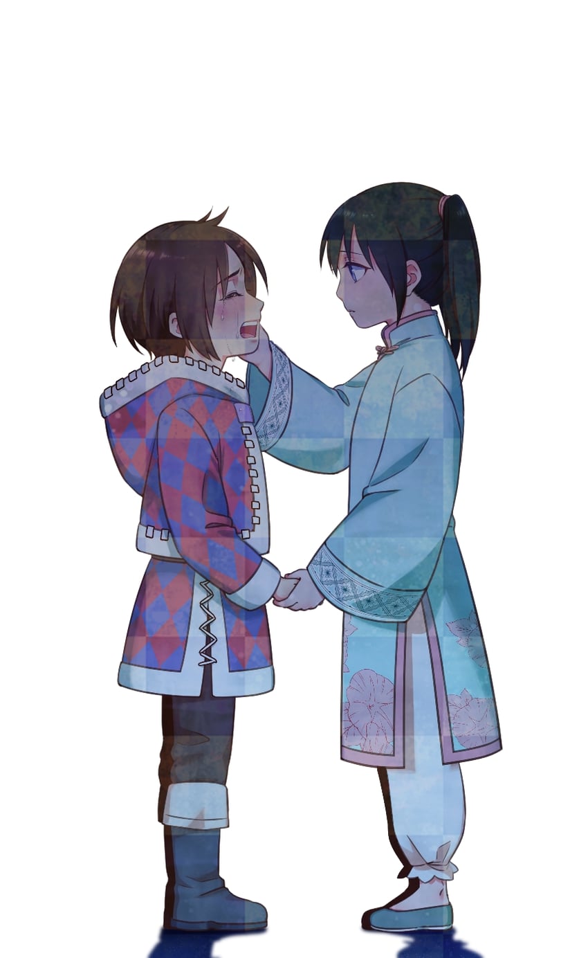 lenalee lee and allen walker (d.gray-man) drawn by shi_gong