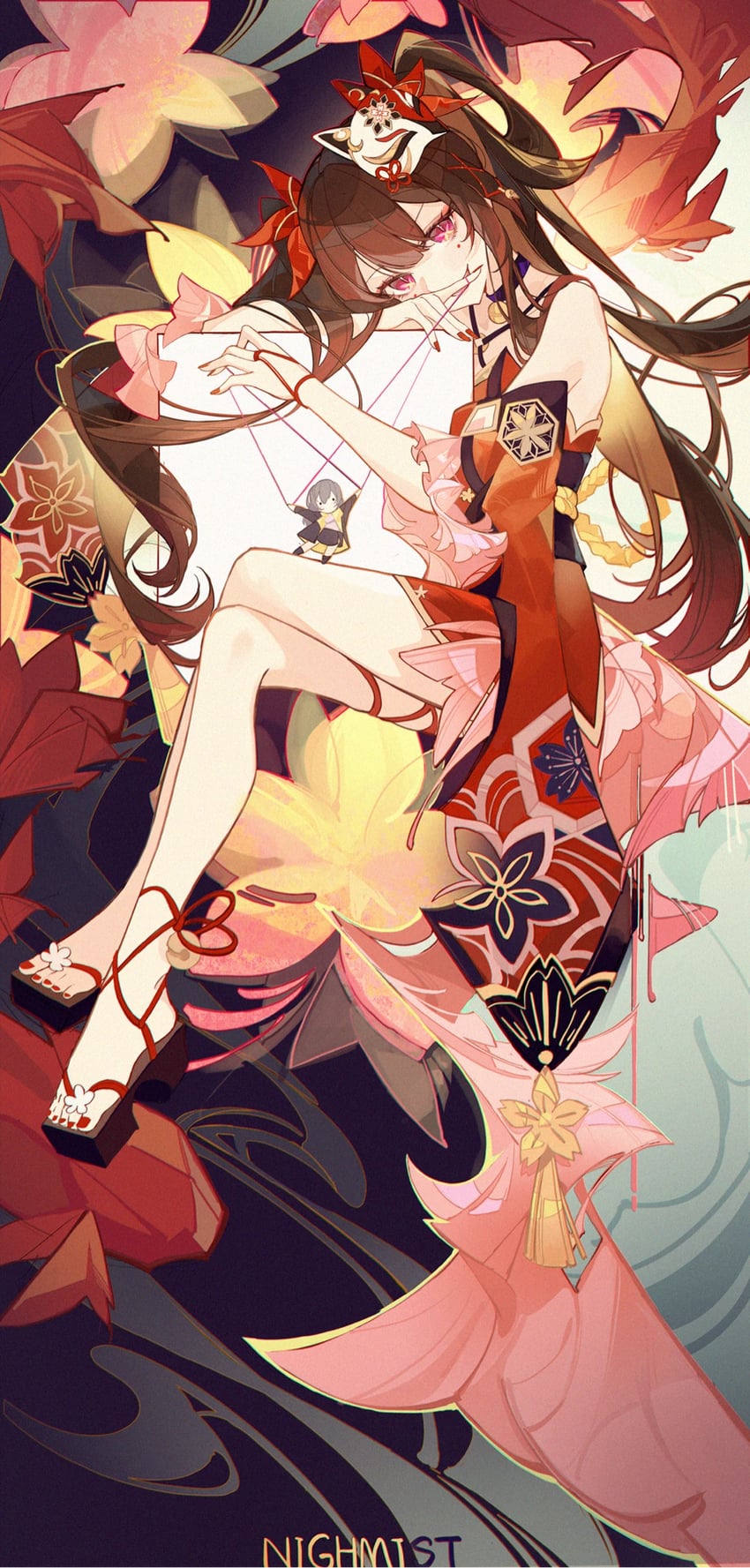 trailblazer, stelle, and sparkle (honkai and 1 more) drawn by wanwu_(nighmist)