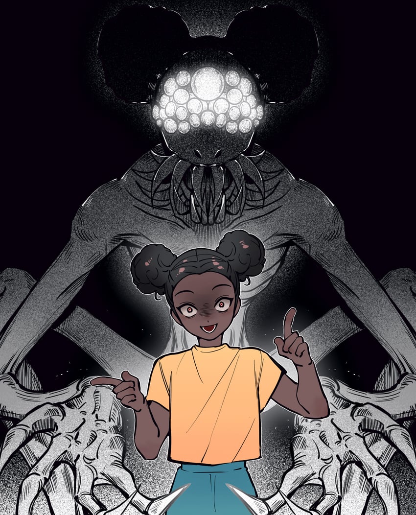 amanda and the entity (amanda the adventurer) drawn by luguqiusu
