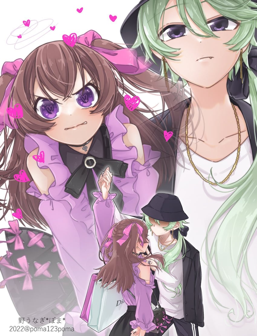 nagomi yui and narcistoru (precure and 1 more) drawn by poma123poma
