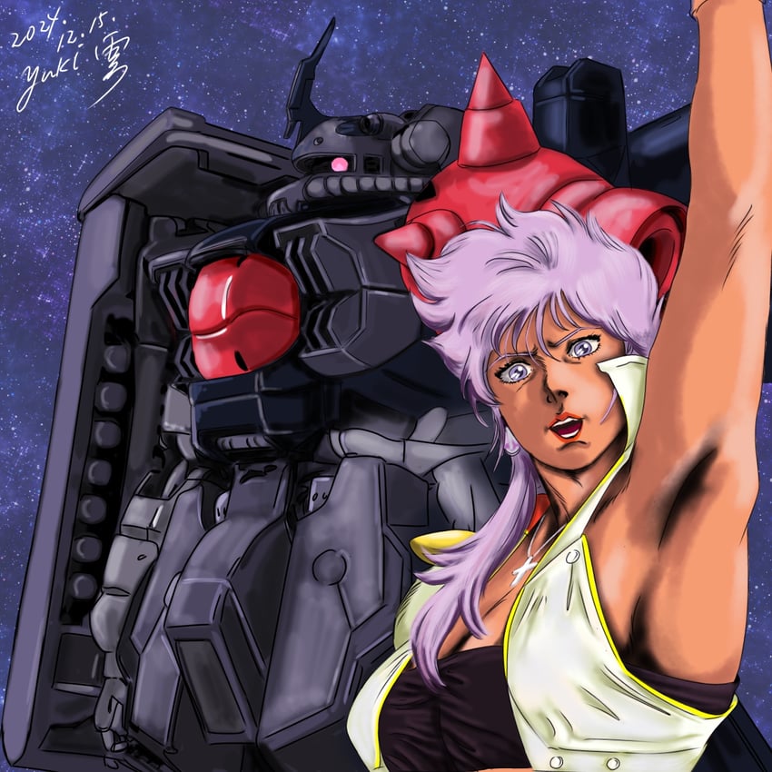 illia pazom and zaku iv (gundam and 1 more) drawn by yuki_xue_ying