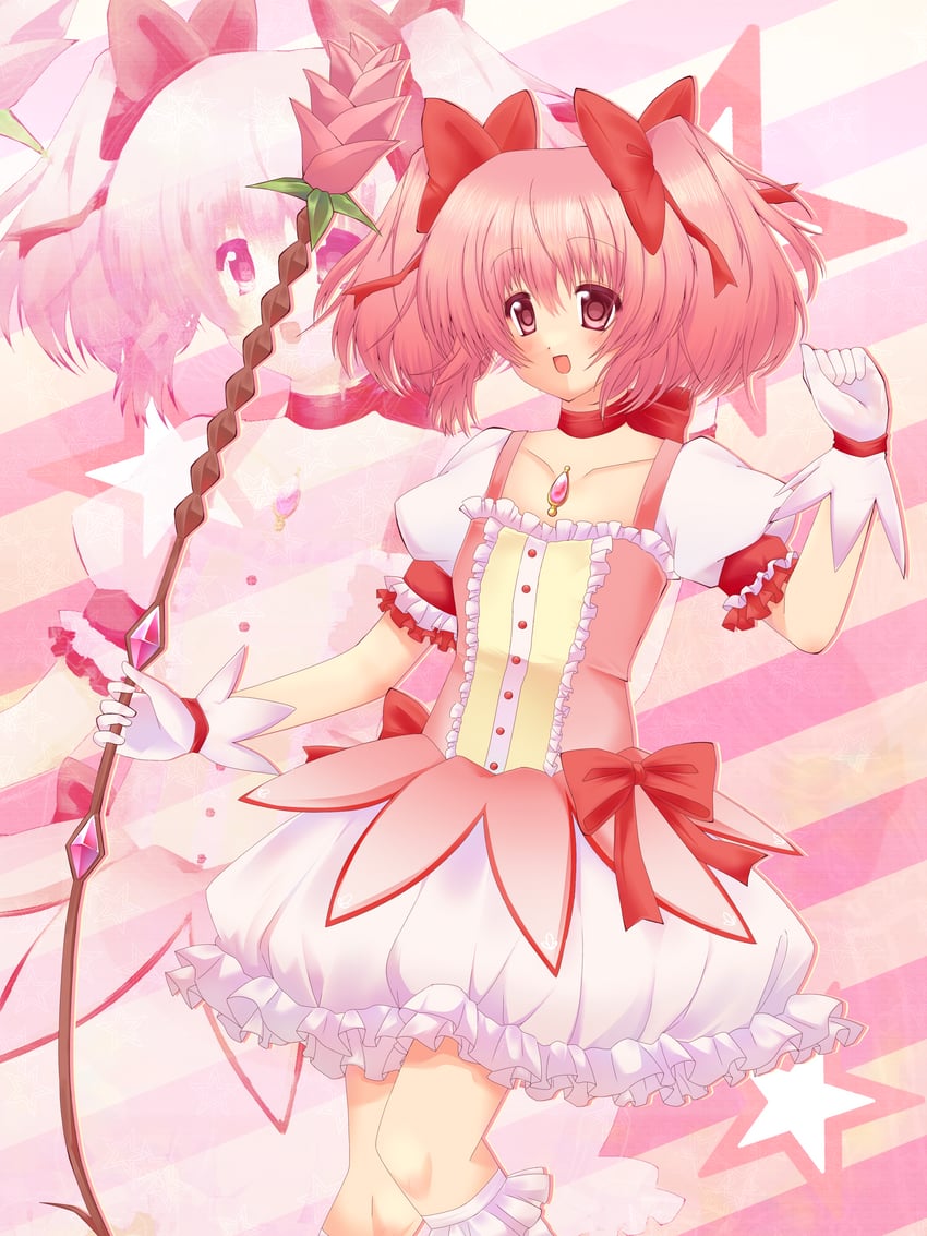 kaname madoka (mahou shoujo madoka magica) drawn by pixel_cloud