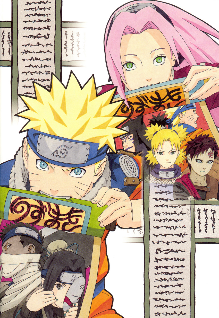 haruno sakura, uzumaki naruto, temari, gaara, haku, and 1 more (naruto)
