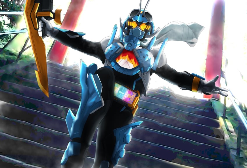 kamen rider gotchard (kamen rider and 1 more) drawn by miyabi_(037)