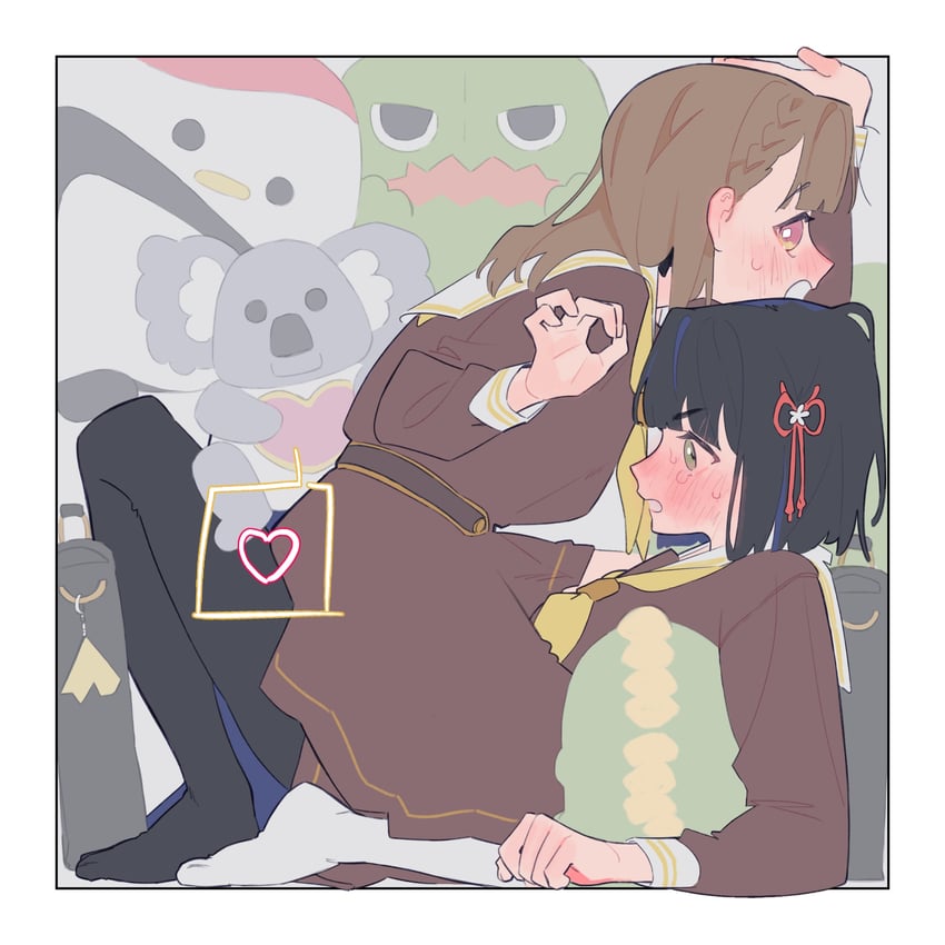 momose ginko, kachimachi kosuzu, gonzales, tsuru, and koala maneo (love live! and 1 more) drawn by pipi_(m1x_mix)