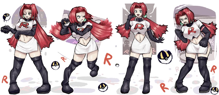 team rocket grunt (pokemon and 1 more) drawn by ragou2niko
