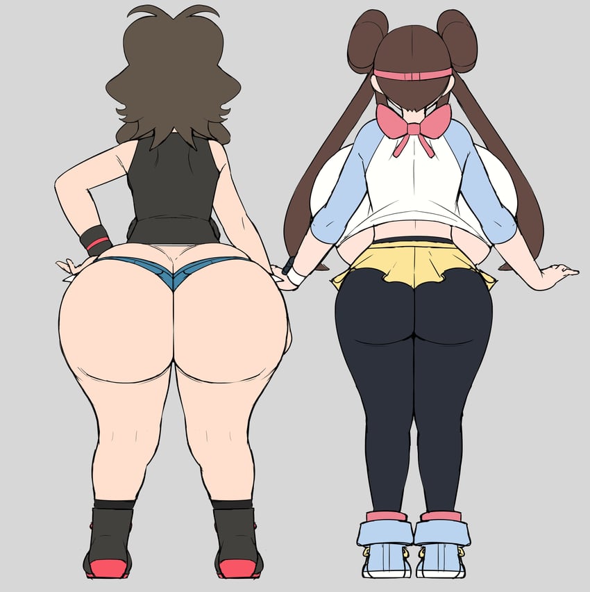 rosa and hilda (pokemon and 2 more) drawn by greyimpaction