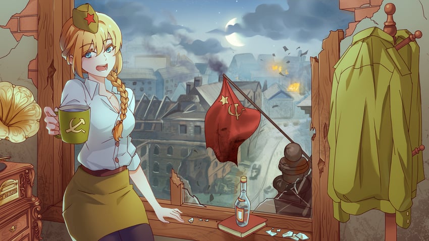 kirov (real life and 2 more) drawn by taranto_(ta_lan_tuo)