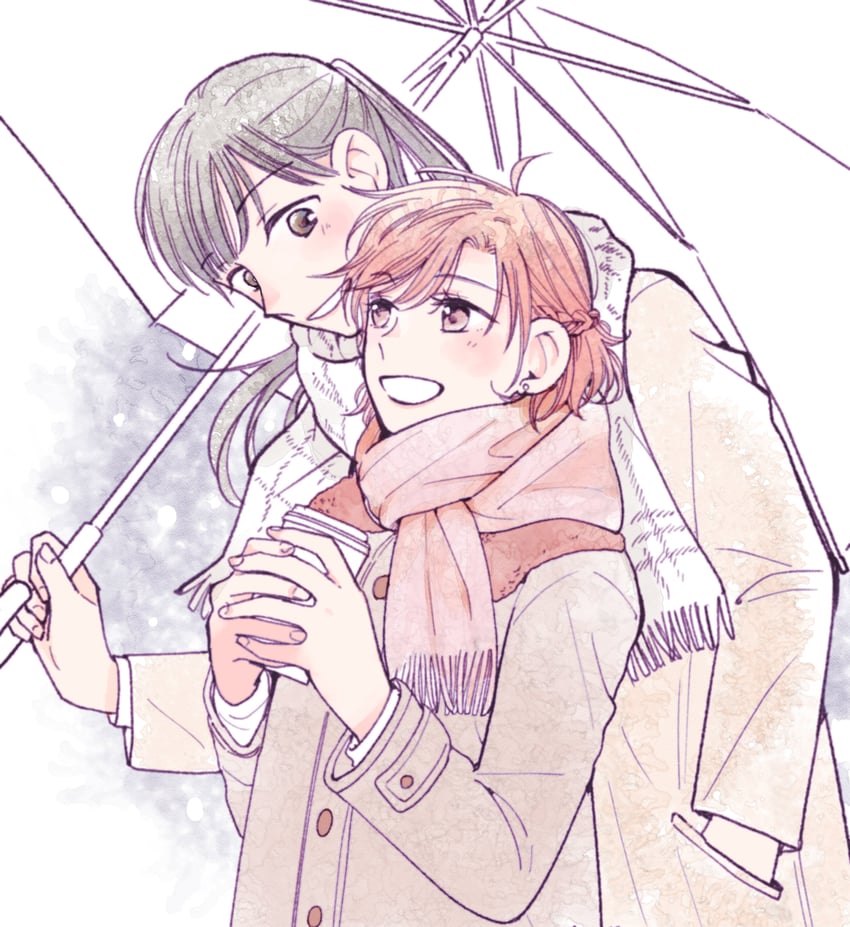 shimizu makoto and maekawa akane (still sick) drawn by ponpocoponco