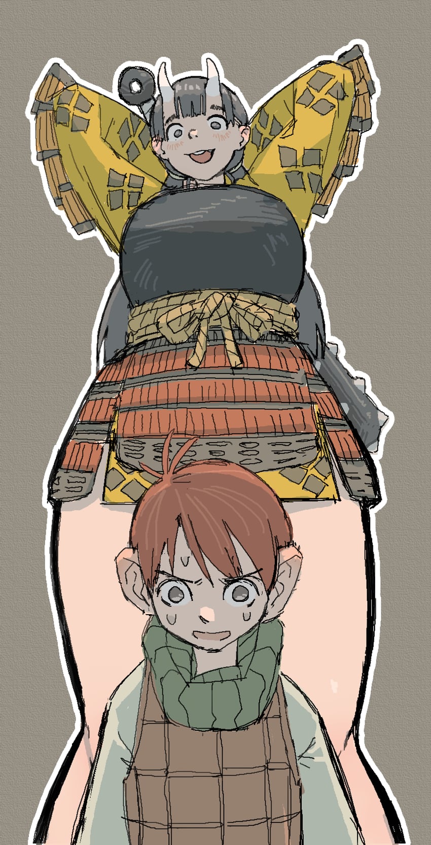 chilchuck tims and inutade (dungeon meshi) drawn by pantsu-ripper