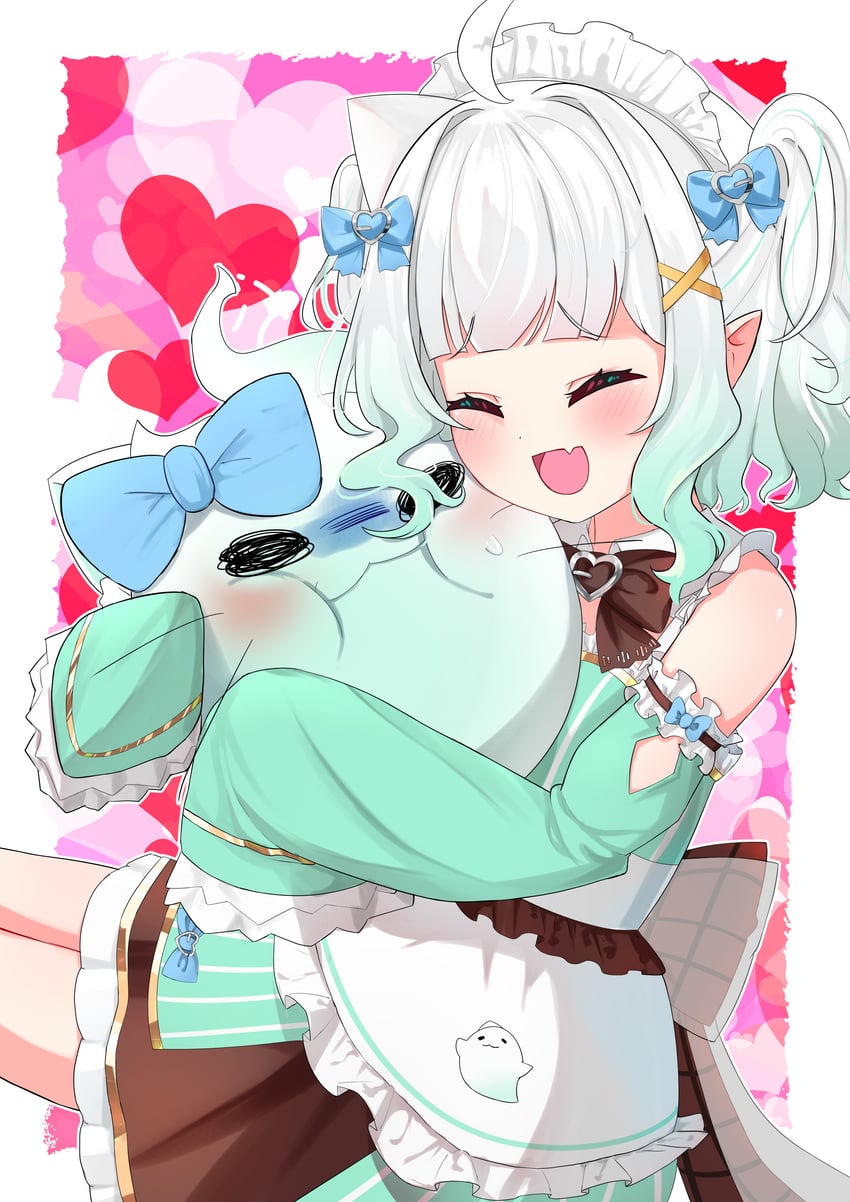 mint fantome and wisps (indie virtual youtuber) drawn by kroble