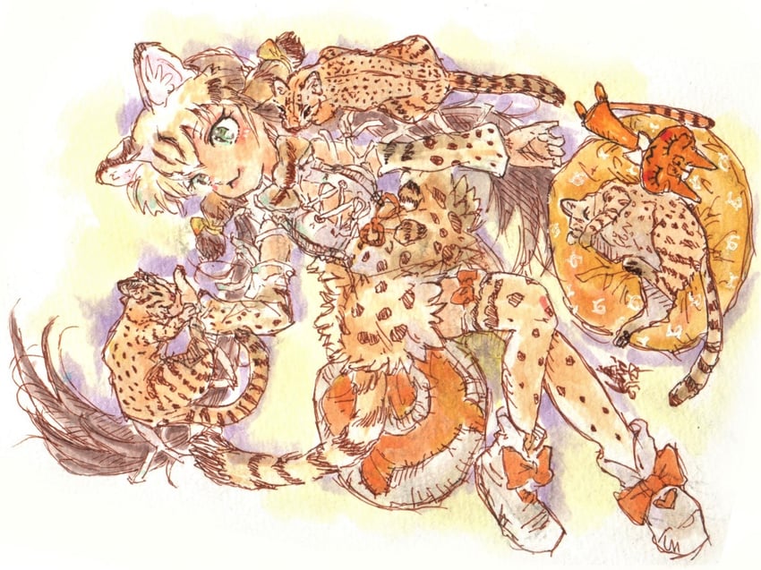 geoffroy's cat (kemono friends and 1 more) drawn by kuri_no_sato