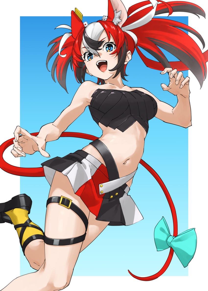 hakos baelz (hololive and 1 more) drawn by tanabe_(fueisei)
