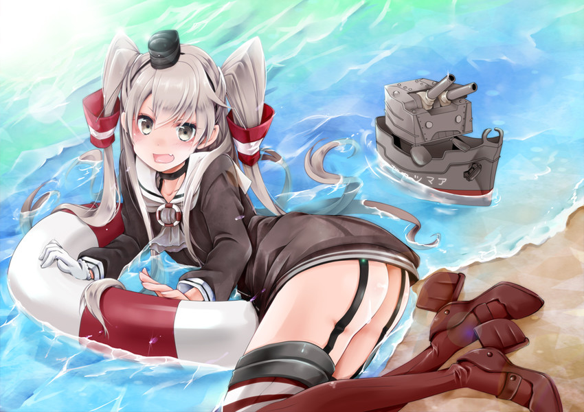 amatsukaze and rensouhou-kun (kantai collection) drawn by akatsuki_hijiri