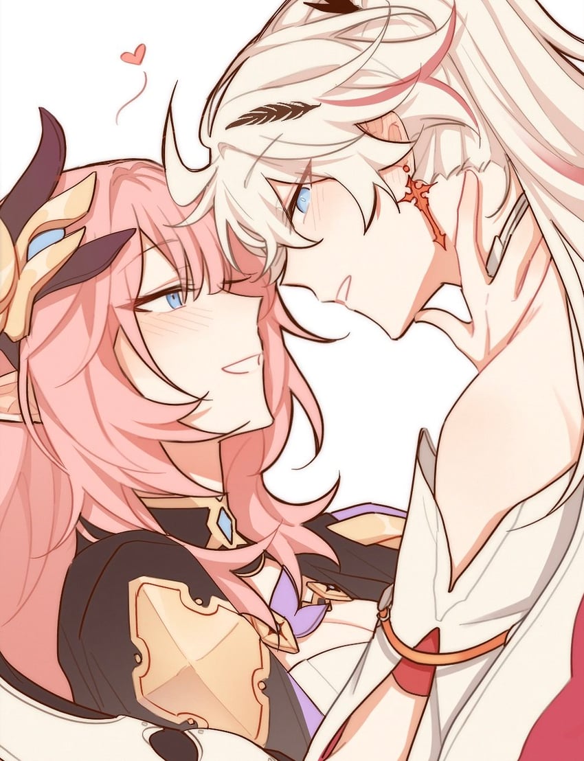 elysia and kiana kaslana (honkai and 1 more) drawn by riejiu