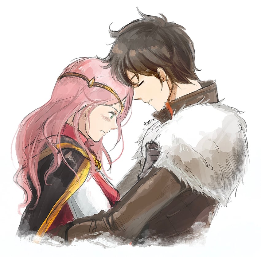 frederica aesfrost and serenoa wolffort (triangle strategy) drawn by niyasu