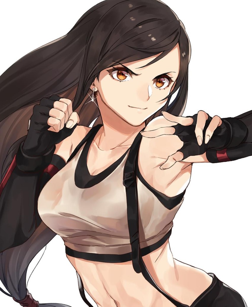 tifa lockhart (final fantasy and 2 more) drawn by kamu_(kamuuei)