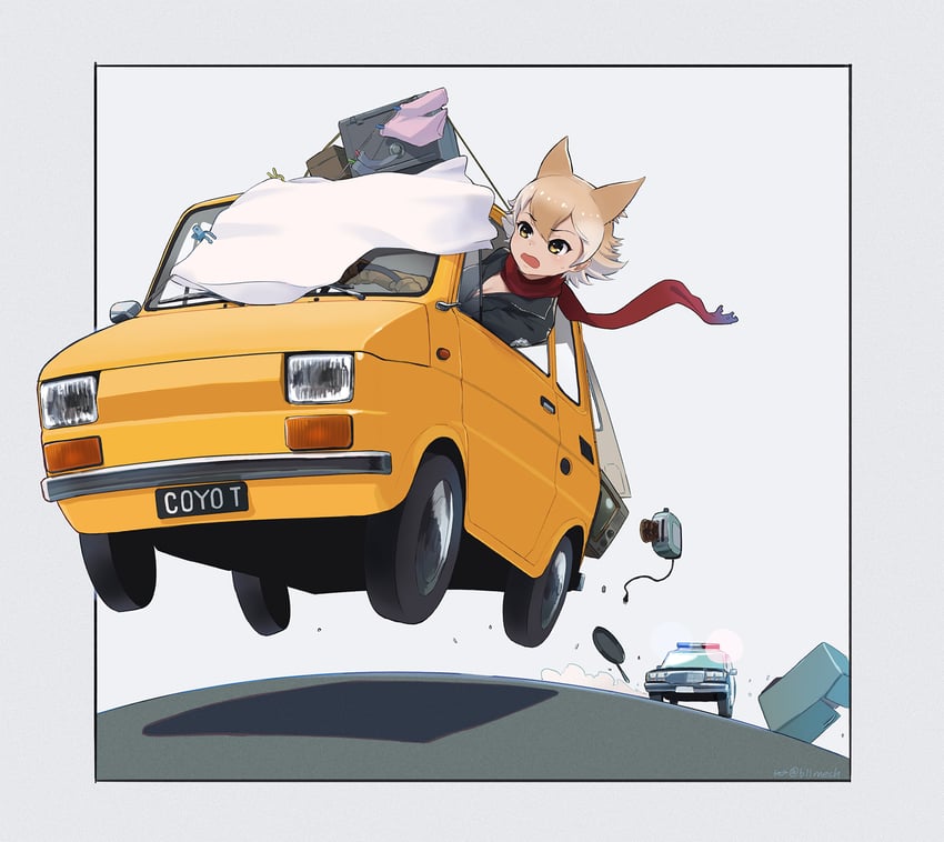coyote (kemono friends and 1 more) drawn by beleven