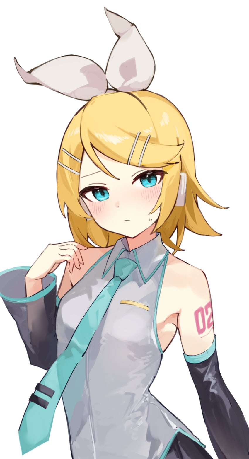 hatsune miku and kagamine rin (vocaloid) drawn by rakugaki_ningen