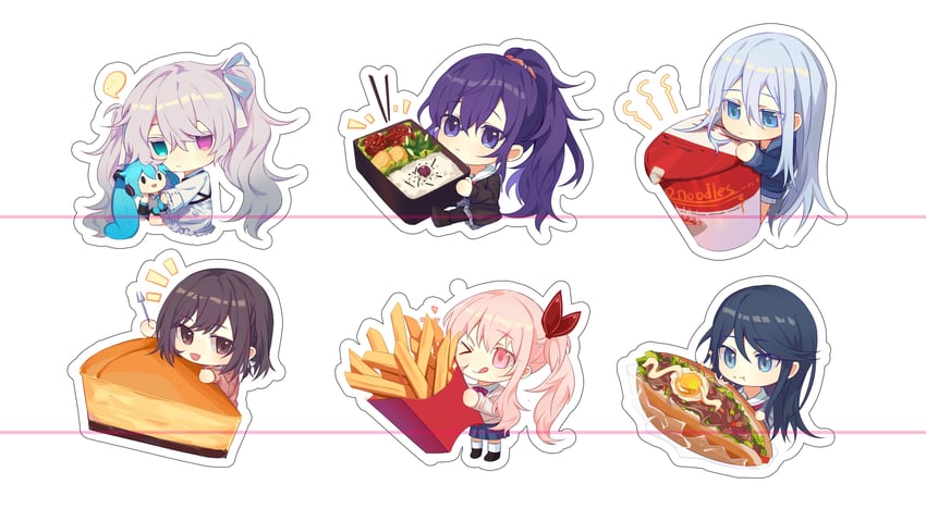 hatsune miku, asahina mafuyu, shinonome ena, akiyama mizuki, yoisaki kanade, and 2 more (vocaloid and 1 more) drawn by ximuye