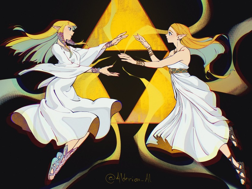 princess zelda (the legend of zelda and 2 more) drawn by alderion-al
