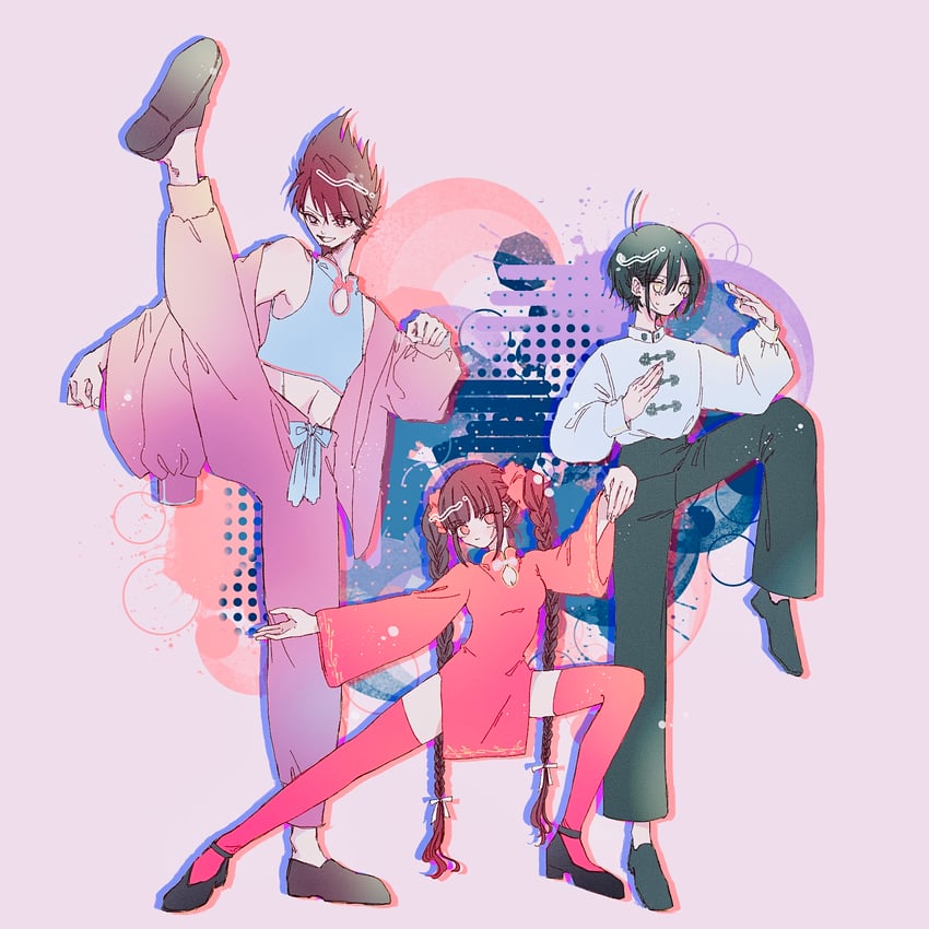 saihara shuichi, harukawa maki, and momota kaito (danganronpa and 1 more) drawn by c_(srhtguy)