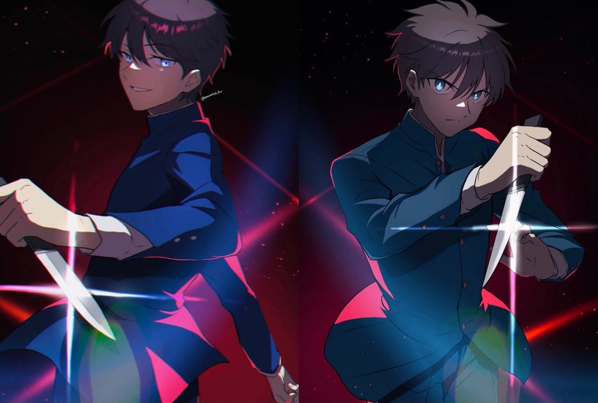 tohno shiki and nanaya shiki (tsukihime and 1 more) drawn by nanase_hr