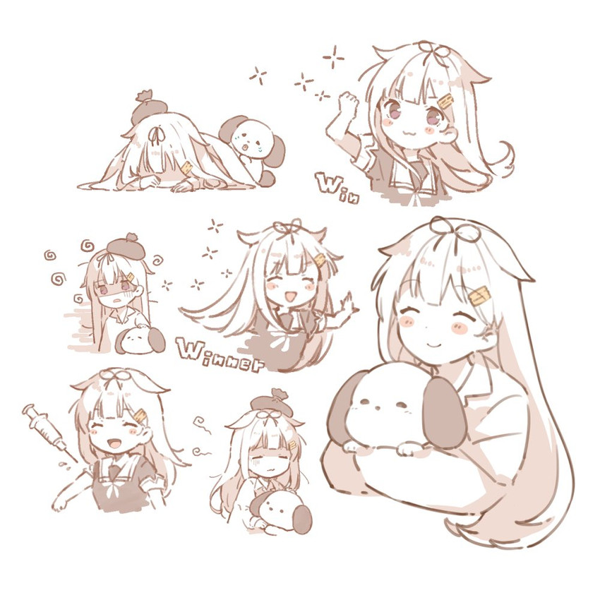 yuudachi and yuudachi kai ni (kantai collection) drawn by shakemi_(sake_mgmgmg)